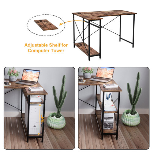 17 Stories Atia Reversible LShape Desk & Reviews Wayfair